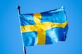 Flag of Sweden waving in the wind