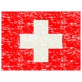 Flag of Switzerland. Brush painted Flag of Switzerland. Hand drawn style illustration with a grunge effect and