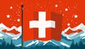 Flag of Switzerland Royalty Free Stock Photo