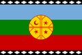 Flag Symbol for The Mapuche Nation Communities and Organizations in Chile and Argentina