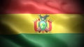 Close up waving flag of Bolivia. Flag symbols of Bolivia.