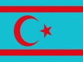 Glossy glass Flag of Syrian Turkmen people