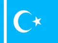 Glossy glass Flag of Syrian Turkmen people