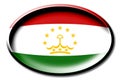 Tajikistan - round country flag with an edge