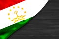 Flag Tajikistan place for text cope space