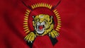 Flag of Tamil Eelam, waving in wind. Realistic flag background