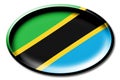Tanzania - round country flag with an edge