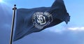 Flag of the team of the San Diego Padres, american professional baseball - loop