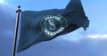 Flag of the team of Seattle Mariners, american professional baseball team - loop