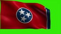 Flag of Tennessee, TN, Nashville, Memphis, June 1 1796, State of The United States of America, USA state - LOOP