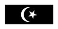 Flag of Terengganu state and federal territory of Malaysia vector illustration.