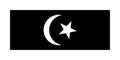 Flag of Terengganu State Malaysia. Black and white EPS Vector File