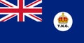 Glossy glass Flag of the Territory of Papua between September 1, 1906 - November 6, 1949