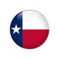 Flag Texas button Royalty Free Stock Photo