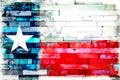 Flag of Texas the Lone Star flag on old painted grunge wood planks background Royalty Free Stock Photo