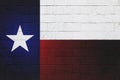 Flag of Texas painted on a wall Royalty Free Stock Photo