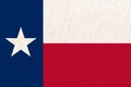 Flag of Texas on textured surface. Flags of U.S. states. Texas flag Royalty Free Stock Photo