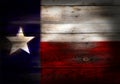 Flag of Texas USA painted on grungy wood plank Royalty Free Stock Photo