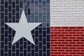 Flag of Texas, USA on a shiny tile wall - great for wallpapers Royalty Free Stock Photo