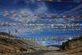 Flag, tibet, China, road view