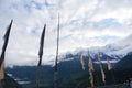 Flag, tibet, China, Yarlung Tsangpo River