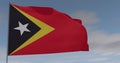 flag Timor patriotism national freedom, 3D illustration