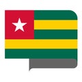 Flag horizontal shape, pointer for world map Royalty Free Stock Photo