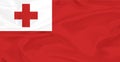 Flag of Tonga Flying in the Air 4 Royalty Free Stock Photo