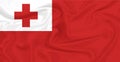 Flag of Tonga Flying in the Air 5 Royalty Free Stock Photo
