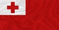 Flag of Tonga Flying in the Air 6 Royalty Free Stock Photo