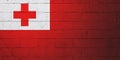 Flag of Tonga painted on a wall Royalty Free Stock Photo