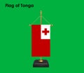 Flag Of Tonga, Tonga flag, National flag of Tonga. table flag of Tonga