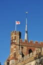 Flag and Tower of St Mary`s Church, Hitchin