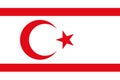 flag of Turkic Oghuz peoples Turkish Cypriots. flag representing ethnic group or culture, regional authorities. no flagpole. Plane