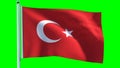 3d rendered illustration Turkish flag