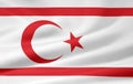 Flag Of The Turkish Republic Of Northern Cyprus Royalty Free Stock Photo