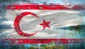 Flag of Turkish Republic of Northern Cyprus Royalty Free Stock Photo