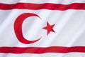 Flag of the Turkish Republic of Northern Cyprus Royalty Free Stock Photo