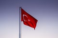 Flag turkish turkey wind banner. trkiye bayra Royalty Free Stock Photo
