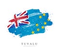 Flag of Tuvalu. Vector illustration on a white background