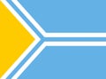 Glossy glass Flag of Tuvan people