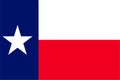 Flag the U.S. state of Texas. Vector illustration Royalty Free Stock Photo