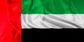 The Flag of UAE Rippled Royalty Free Stock Photo