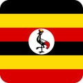 Flag Uganda Africa illustration vector eps