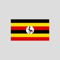 Flag of Uganda color line element. Vector element for web page Royalty Free Stock Photo