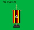 Flag of Uganda, Uganda Flag, National symbol of Uganda country. Table flag of Uganda
