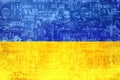 Flag of ukraine - abstract conflict news background