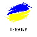 The flag of Ukraine is blue and yellow in the form of paint strokes Royalty Free Stock Photo