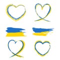 Flag of Ukraine in grunge style