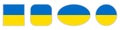 Flag of Ukraine. National flag of Ukraine. Set of buttons Royalty Free Stock Photo